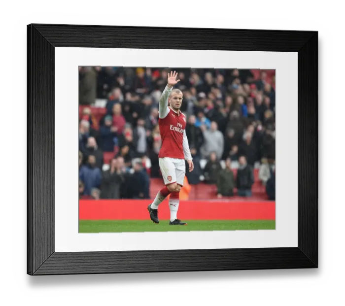 Framed Print : Jack Wilshere - Arsenal's Determined Midfielder in Action Against Southampton (2017-18)
