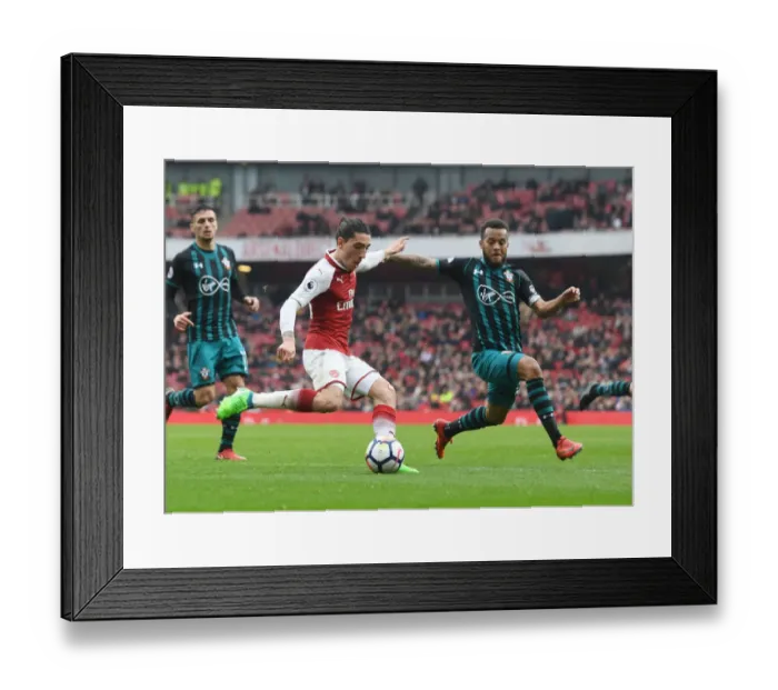 Framed Print : Clash of Wings: Bellerin vs. Bertrand in Arsenal vs. Southampton Showdown Framed Print : Clash of Wings: Bellerin vs. Bertrand in Arsenal vs. Southampton Showdown