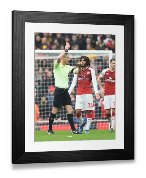 Framed Print : Mo Elneny's Red Card: Andre Marriner Rules Against Arsenal Midfielder (Arsenal vs Southampton, 2017-18) Framed Print : Mo Elneny's Red Card: Andre Marriner Rules Against Arsenal Midfielder (Arsenal vs Southampton, 2017-18)