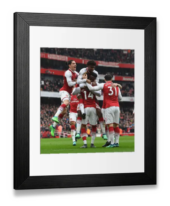 Framed Print : Arsenal's Goal Celebrations: Aubameyang, Welbeck, Iwobi, Bellerin, Kolasinac (2017-18) Framed Print : Arsenal's Goal Celebrations: Aubameyang, Welbeck, Iwobi, Bellerin, Kolasinac (2017-18)