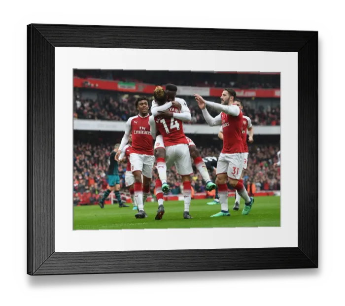Framed Print : Arsenal Celebrate: Aubameyang, Welbeck, Iwobi, Kolasinac - Scoring Moment (2017-18) Framed Print : Arsenal Celebrate: Aubameyang, Welbeck, Iwobi, Kolasinac - Scoring Moment (2017-18)