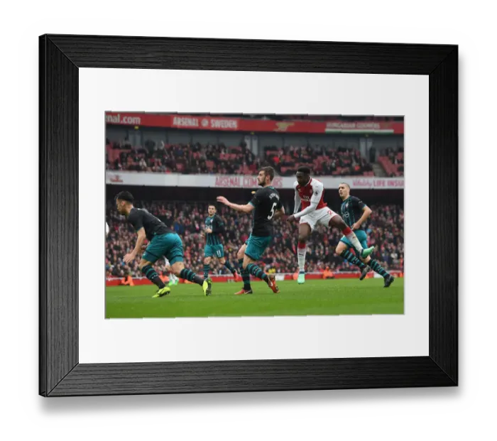 Framed Print : Danny Welbeck Scores Arsenal's Second Goal Against Southampton (April 2018) Framed Print : Danny Welbeck Scores Arsenal's Second Goal Against Southampton (April 2018)