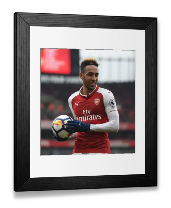 Framed Print : Arsenal's Aubameyang Scores Stunning Goals in Premier League Win vs. Southampton