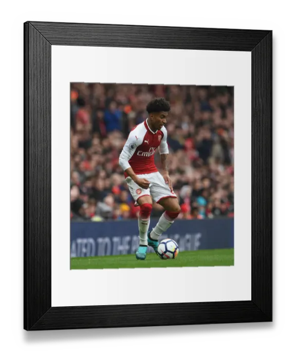 Framed Print : Reiss Nelson in Action: Arsenal vs Southampton, Premier League 2017-18