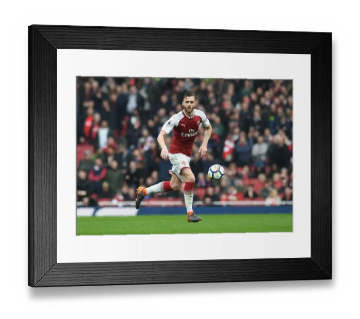 Framed Print : Calum Chambers in Action: Arsenal vs Southampton, Premier League 2017-18