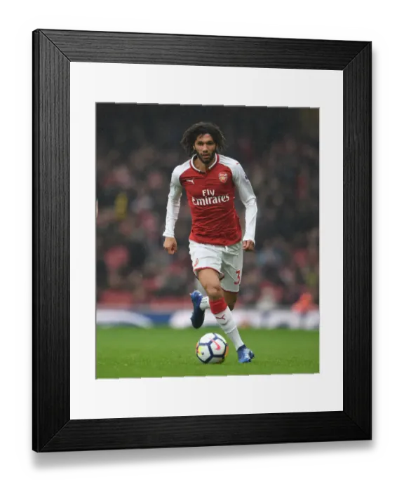 Framed Print : Mohamed Elneny in Action: Arsenal vs Southampton, Premier League 2017-18