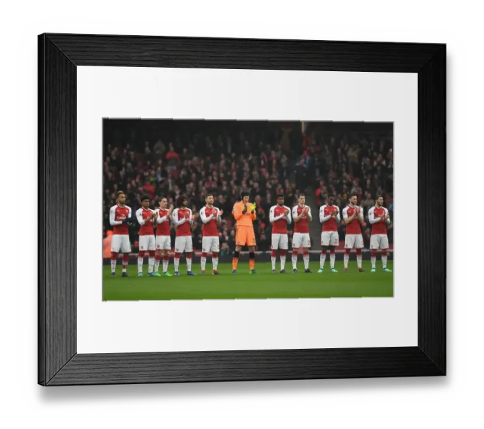 Framed Print : Arsenal Honors Late Ray Wilkins with Minutes Applause vs Southampton, 2018 Framed Print : Arsenal Honors Late Ray Wilkins with Minutes Applause vs Southampton, 2018