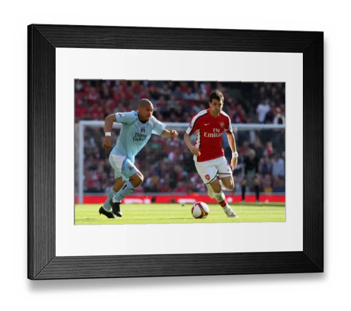 Framed Print : Fabregas Double: Arsenal's 2-0 Victory Over Manchester City, April 4, 2009