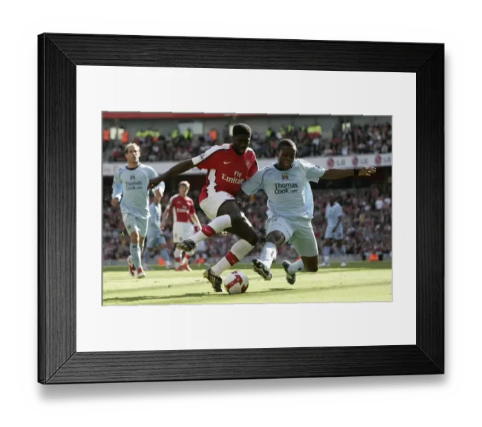 Framed Print : Kolo Toure (Arsenal) Nedum Onouha (Man City)