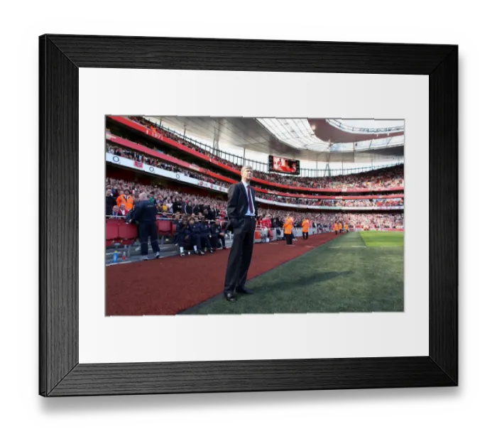 Framed Print : Arsene Wenger Celebrates Arsenal's 2-0 Victory Over Manchester City in the Barclays Premier League, Emirates Stadium, April 4, 2009 Framed Print : Arsene Wenger Celebrates Arsenal's 2-0 Victory Over Manchester City in the Barclays Premier League, Emirates Stadium, April 4, 2009