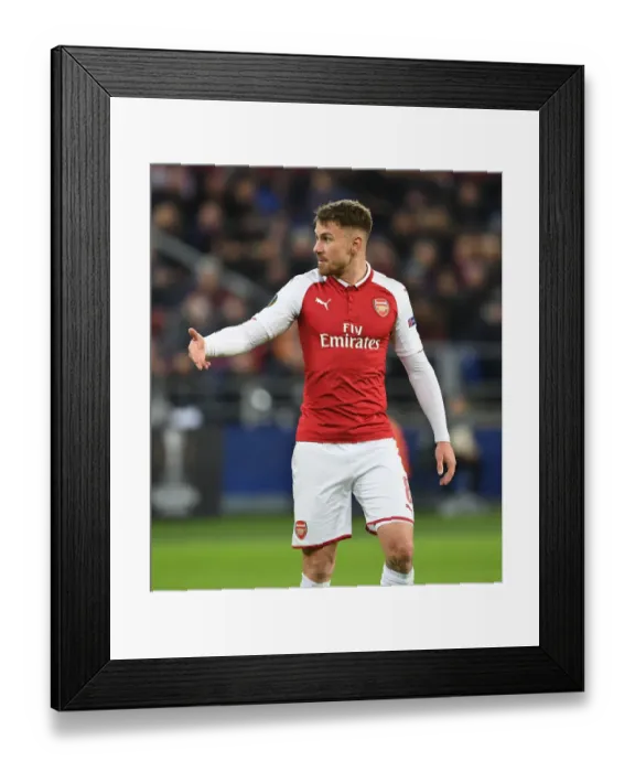 Framed Print : Arsenal's Europa League Showdown: Aaron Ramsey in Action against CSKA Moscow (2018), Moscow, Russia