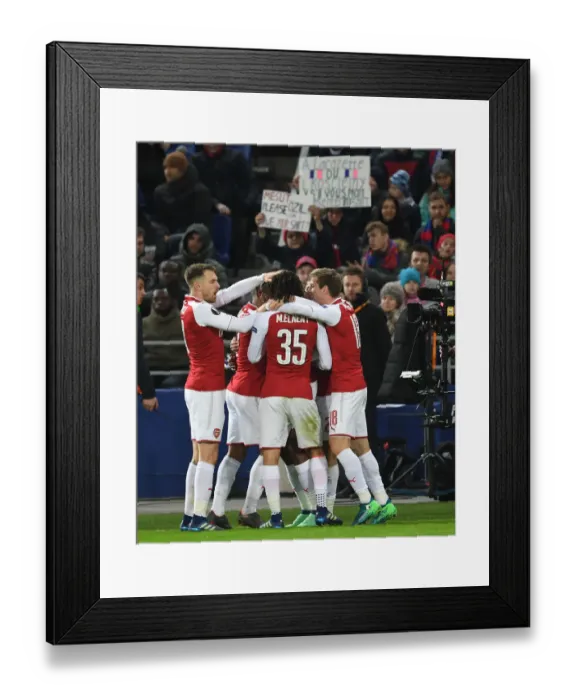 Framed Print : Arsenal Celebrate Danny Welbeck's Goal Against CSKA Moskva in Europa League Quarterfinals Framed Print : Arsenal Celebrate Danny Welbeck's Goal Against CSKA Moskva in Europa League Quarterfinals