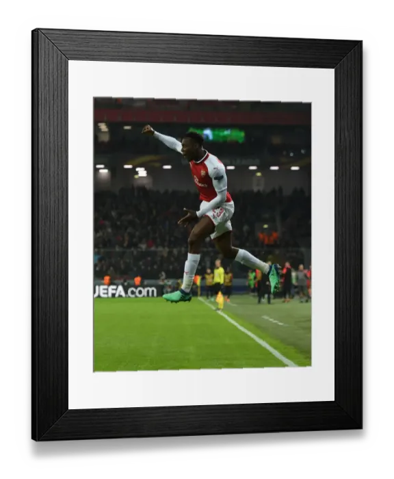 Framed Print : Danny Welbeck Scores the Opener: Arsenal's Europa League Triumph over CSKA Moscow (April 2018)