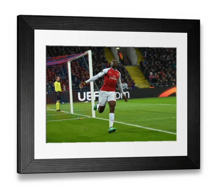 Framed Print : Danny Welbeck Scores First Goal: Arsenal's Europa League Victory Over CSKA Moscow (April 2018)