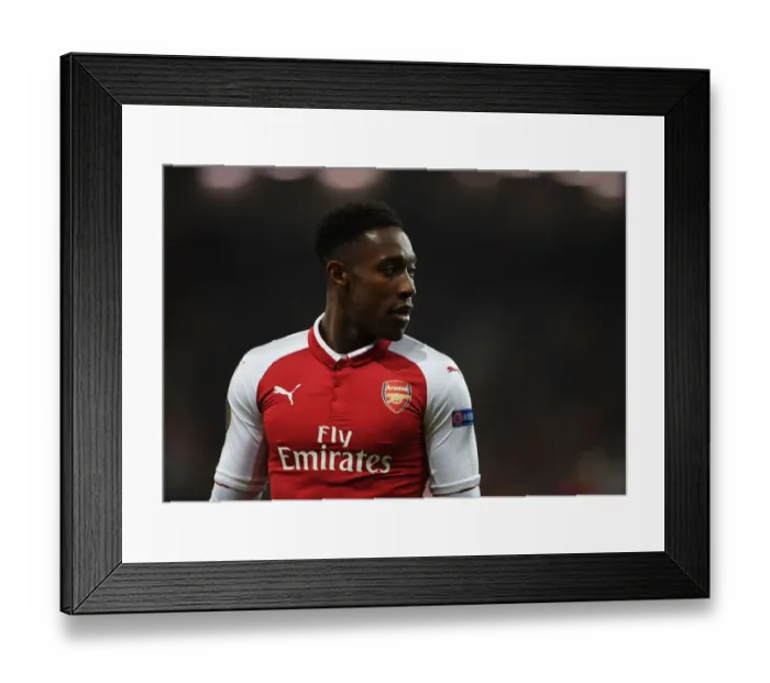 Framed Print : Danny Welbeck in Action: Arsenal vs. CSKA Moskva, UEFA Europa League Quarterfinals, Moscow, 2018