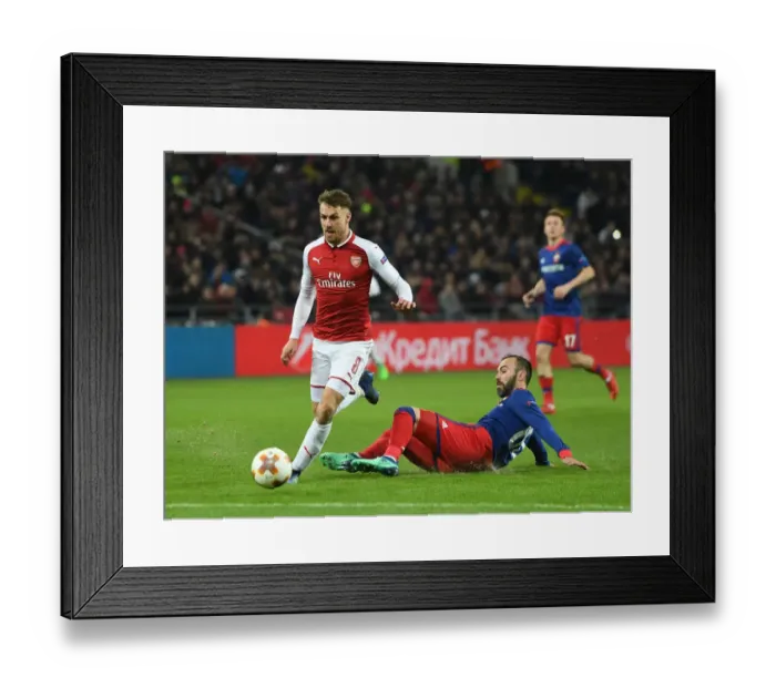 Framed Print : Ramsey vs. Milanov: Arsenal vs. CSKA Moscow - UEFA Europa League Quarterfinals Framed Print : Ramsey vs. Milanov: Arsenal vs. CSKA Moscow - UEFA Europa League Quarterfinals