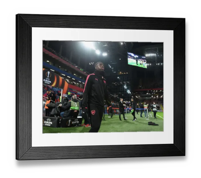 Framed Print : Eddie Nketiah's Warm-Up: Arsenal FC vs. CSKA Moskva, UEFA Europa League Quarterfinals, Moscow 2018 Framed Print : Eddie Nketiah's Warm-Up: Arsenal FC vs. CSKA Moskva, UEFA Europa League Quarterfinals, Moscow 2018