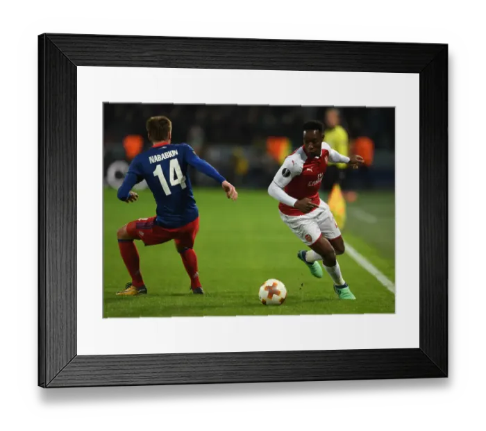 Framed Print : Clash of the Players: Danny Welbeck vs. Kirill Nababkin - UEFA Europa League Quarterfinal Showdown Framed Print : Clash of the Players: Danny Welbeck vs. Kirill Nababkin - UEFA Europa League Quarterfinal Showdown