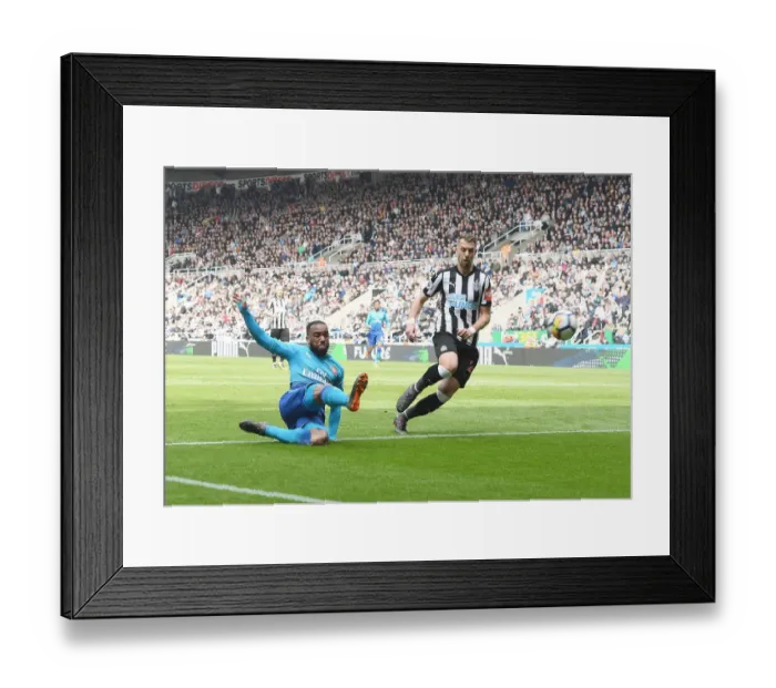 Framed Print : Alex Lacazette Scores: Arsenal's Victory Over Newcastle United in Premier League 2017-18