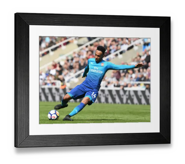 Framed Print : Pierre-Emerick Aubameyang in Action against Newcastle United, Premier League 2017-18