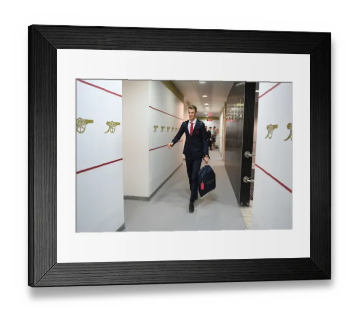 Framed Print : Arsenal's Matt Macey in the Home Changing Room - Arsenal vs West Ham United, Premier League 2017-18