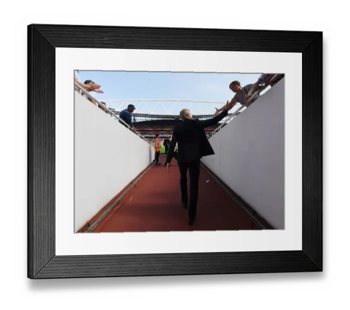 Framed Print : Arsene Wenger Leads Arsenal Against West Ham United in Premier League Clash