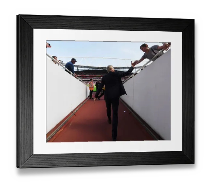 Framed Print : Arsene Wenger: Arsenal Manager's Pre-Match Walk at Emirates Stadium (Arsenal v West Ham United, 2017-18)