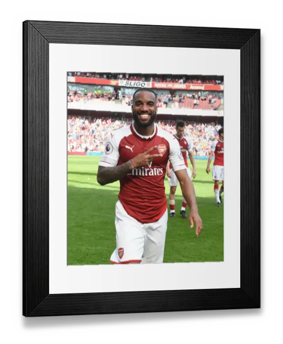Framed Print : Alex Lacazette Celebrates Goal: Arsenal vs West Ham United, Premier League 2017-18 Framed Print : Alex Lacazette Celebrates Goal: Arsenal vs West Ham United, Premier League 2017-18