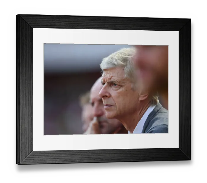 Framed Print : Arsene Wenger Leads Arsenal Against West Ham United in Premier League Clash