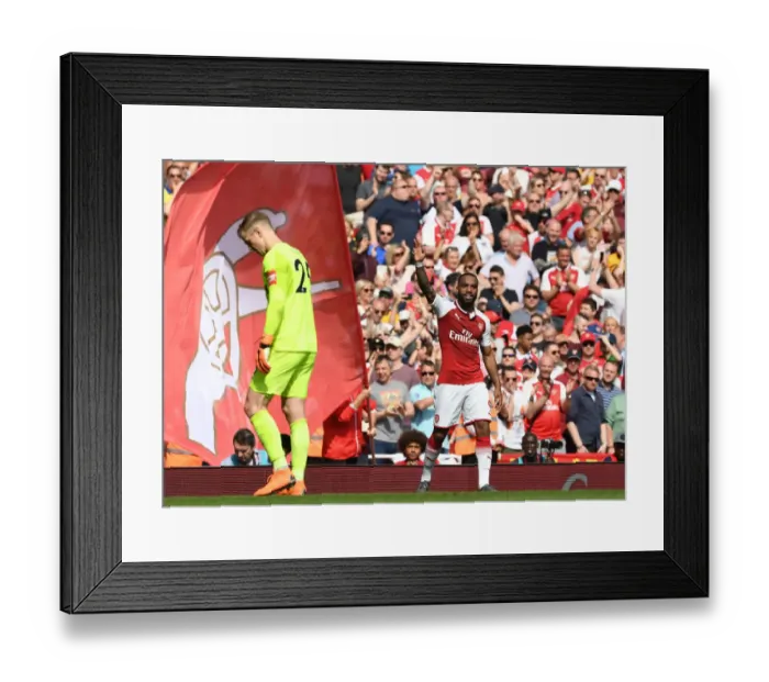 Framed Print : Alex Lacazette's Hat-Trick: Arsenal's Victory Over West Ham United in the Premier League