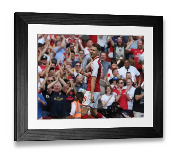 Framed Print : Aaron Ramsey Scores the Decisive Goal: Arsenal's Triumph over West Ham United, Premier League 2017-18 Framed Print : Aaron Ramsey Scores the Decisive Goal: Arsenal's Triumph over West Ham United, Premier League 2017-18