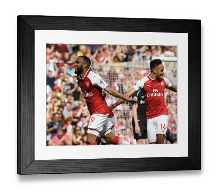 Framed Print : Alex Lacazette's Hat-Trick: Arsenal's Dominant Performance Against West Ham United in Premier League