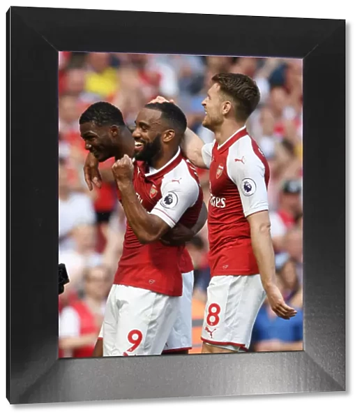 Arsenal's Triumph: Lacazette, Maitland-Niles, and Ramsey in Glory - Celebrating Their Goals vs. West Ham