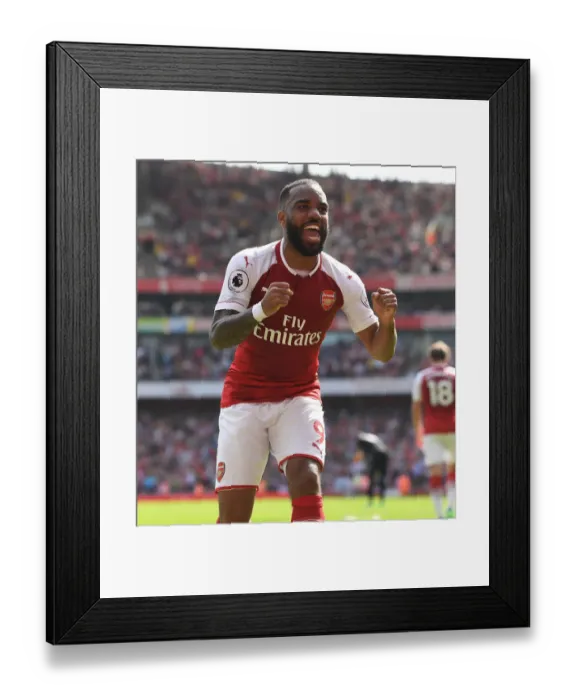 Framed Print : Alexandre Lacazette's Hat-Trick: Arsenal's Triumph Over West Ham United in Premier League Showdown