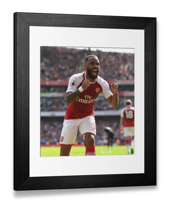Framed Print : Alexandre Lacazette's Hat-Trick: Arsenal's Triumphant 3-0 Victory Over West Ham United (April 2018)