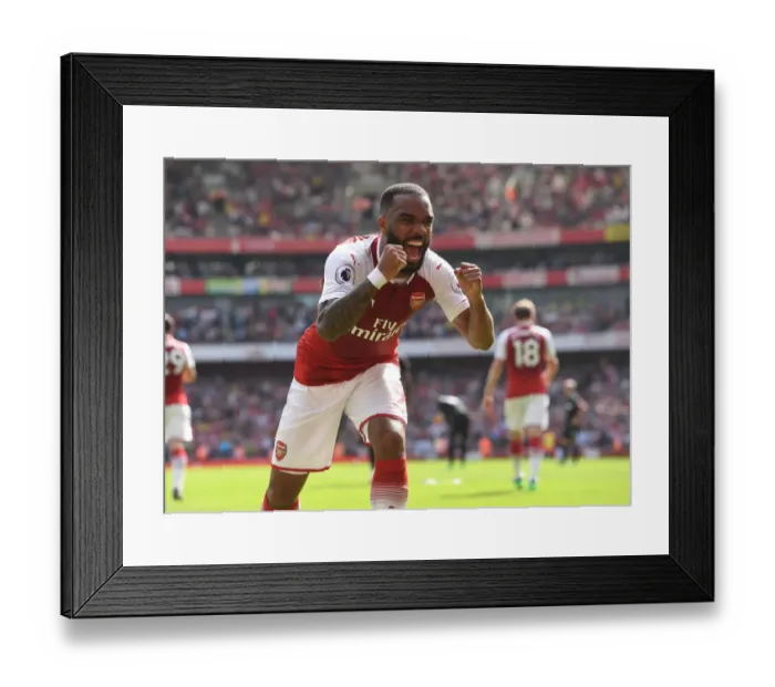 Framed Print : Alexandre Lacazette's Hat-Trick: Arsenal Crushes West Ham United in Premier League