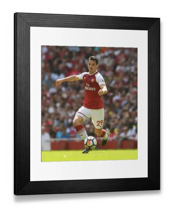 Framed Print : Granit Xhaka: Arsenal's Midfield Mastermind in Action vs. West Ham United, Premier League 2017-18 Framed Print : Granit Xhaka: Arsenal's Midfield Mastermind in Action vs. West Ham United, Premier League 2017-18