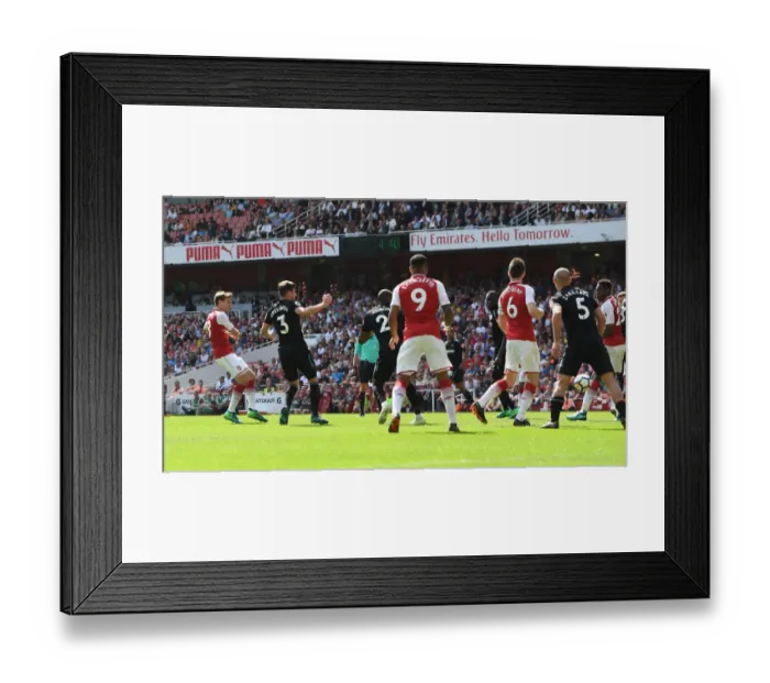 Framed Print : Nacho Monreal Scores First Goal: Arsenal vs. West Ham United, Premier League 2017-18 Framed Print : Nacho Monreal Scores First Goal: Arsenal vs. West Ham United, Premier League 2017-18