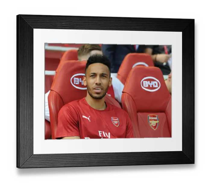 Framed Print : Arsenal's Pierre-Emerick Aubameyang Ready for Action Against West Ham United