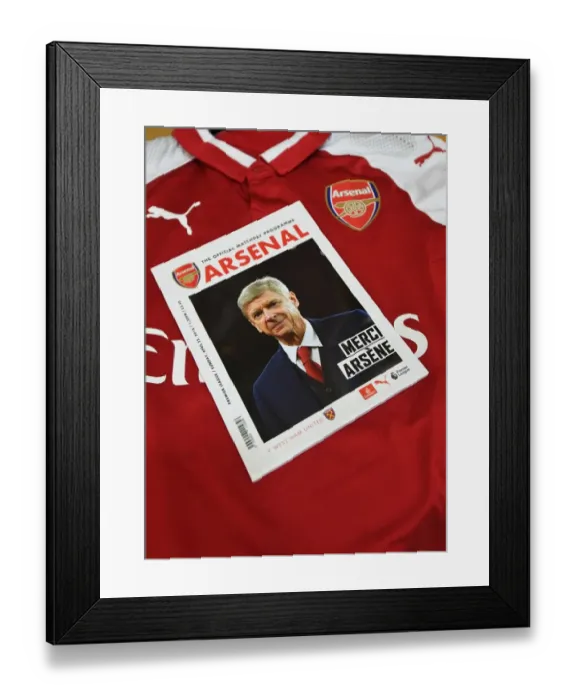 Framed Print : Arsenal vs. West Ham United Matchday Programme (2017-18): Emirates Stadium