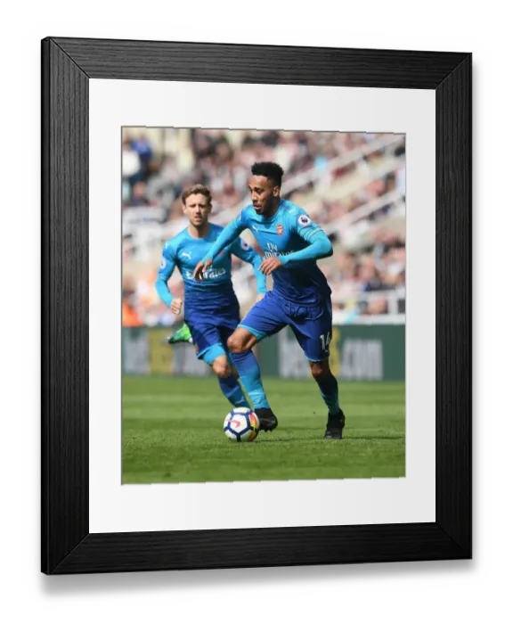 Framed Print : Arsenal's Aubameyang Scores Brilliantly Against Newcastle United in Premier League 2017-18