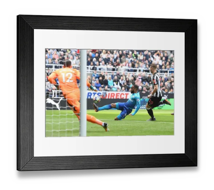 Framed Print : Alexandre Lacazette Scores for Arsenal against Newcastle United - Premier League 2017-18 Framed Print : Alexandre Lacazette Scores for Arsenal against Newcastle United - Premier League 2017-18