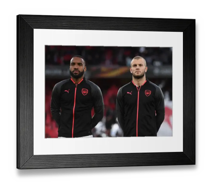 Framed Print : Arsenal's Lacazette and Wilshere Prepare for Atletico Madrid Showdown in Europa League Semi-Final Framed Print : Arsenal's Lacazette and Wilshere Prepare for Atletico Madrid Showdown in Europa League Semi-Final