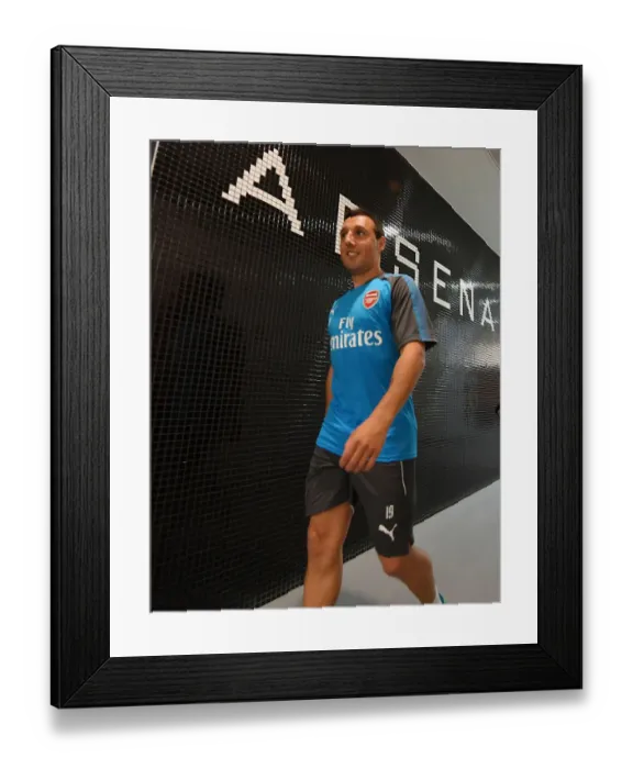 Framed Print : Arsenal's Santi Cazorla: Pre-Match Focus before the UEFA Europa League Semi-Final Showdown against Atletico Madrid Framed Print : Arsenal's Santi Cazorla: Pre-Match Focus before the UEFA Europa League Semi-Final Showdown against Atletico Madrid
