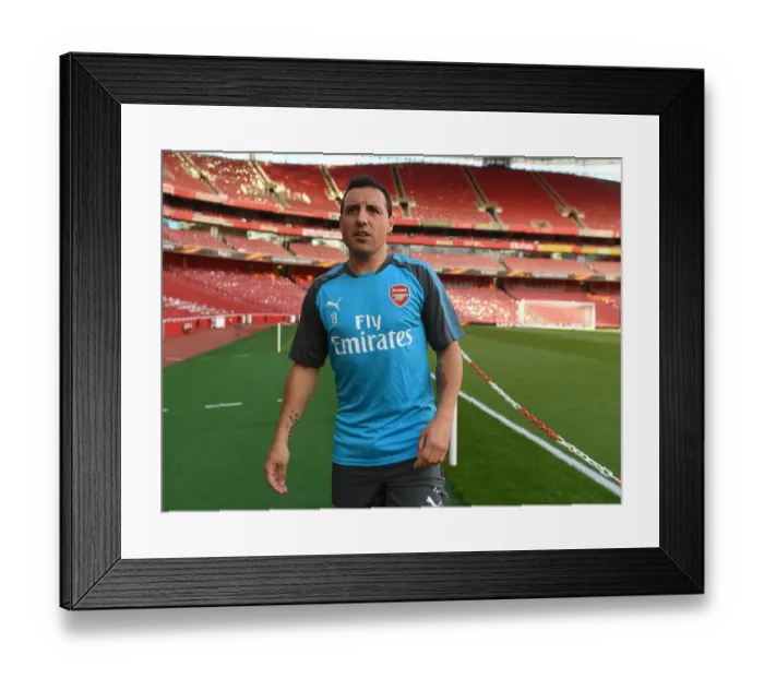 Framed Print : Santi Cazorla: Arsenal's Focus Ahead of Europa League Semi-Final Clash with Atletico Madrid