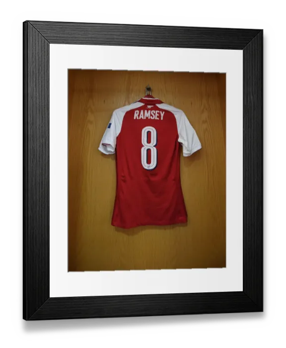 Framed Print : Arsenal's Empty Jersey: Aaron Ramsey's Absence in UEFA Europa League Semi-Final vs Atletico Madrid
