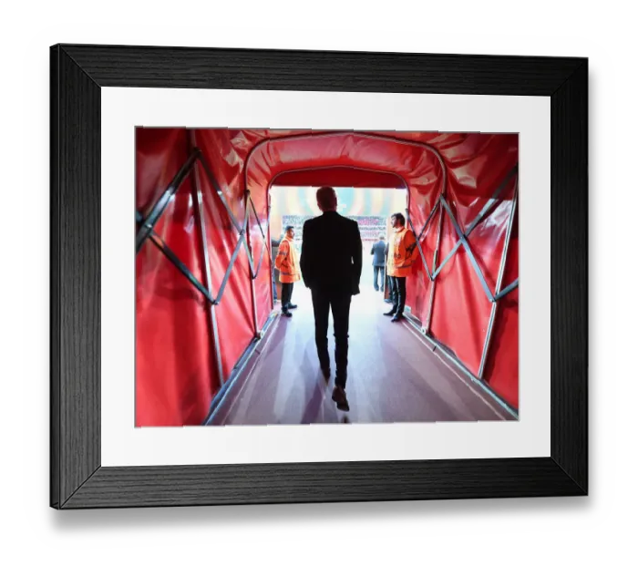 Framed Print : Arsene Wenger Leads Arsenal in Europa League Semi-Final Clash Against Atletico Madrid