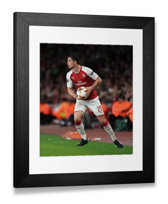 Framed Print : Granit Xhaka: Arsenal's Europa League Hero