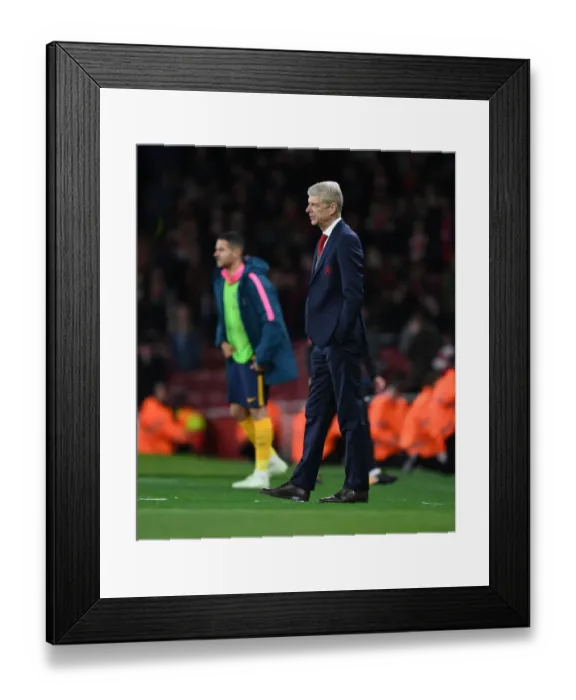 Framed Print : Arsene Wenger Leads Arsenal Against Atletico Madrid in Europa League Semi-Final