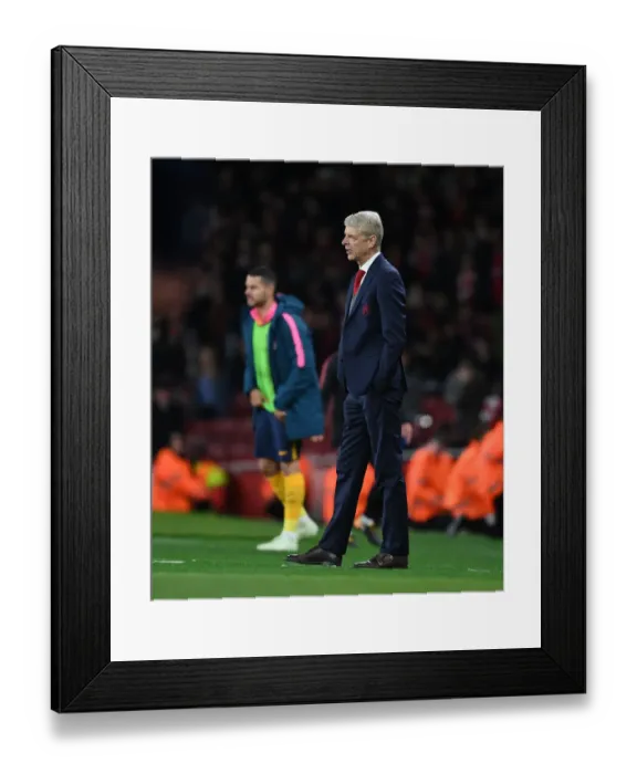 Framed Print : Arsene Wenger and Arsenal Battle Atletico Madrid in Europa League Semi-Finals